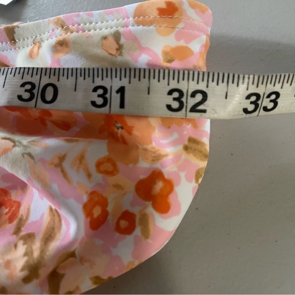 NWT Kona Sol peach pink florals one shoulder full coverage size 22W - Picture 10 of 11